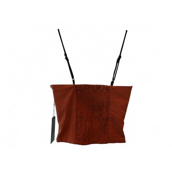 Stylish IRIS Crop Top - Brown and Black - Picture 3 of 5